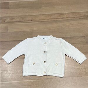 Zara Cream Button-Up Cardigan